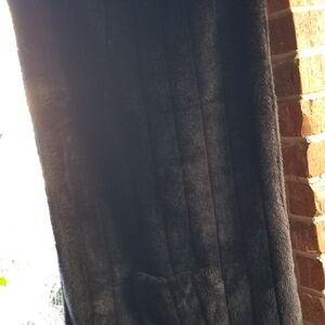 Vintage Luxurious Dark Brown Faux Fur Scarf